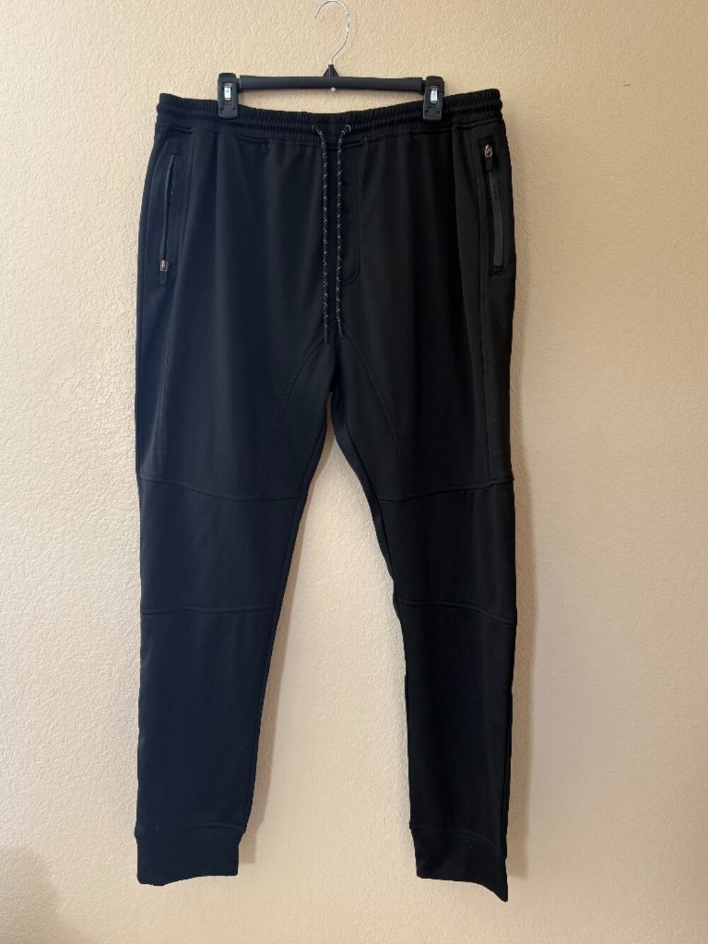 Burnside Black Athletic Joggers 3XL Zip Pocket Performance Pants
